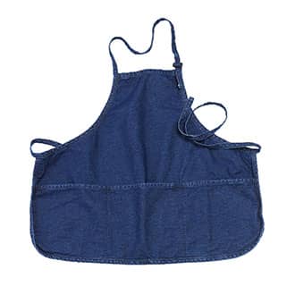 3 Pocket Bib Style Postal Apron in Blue Denim