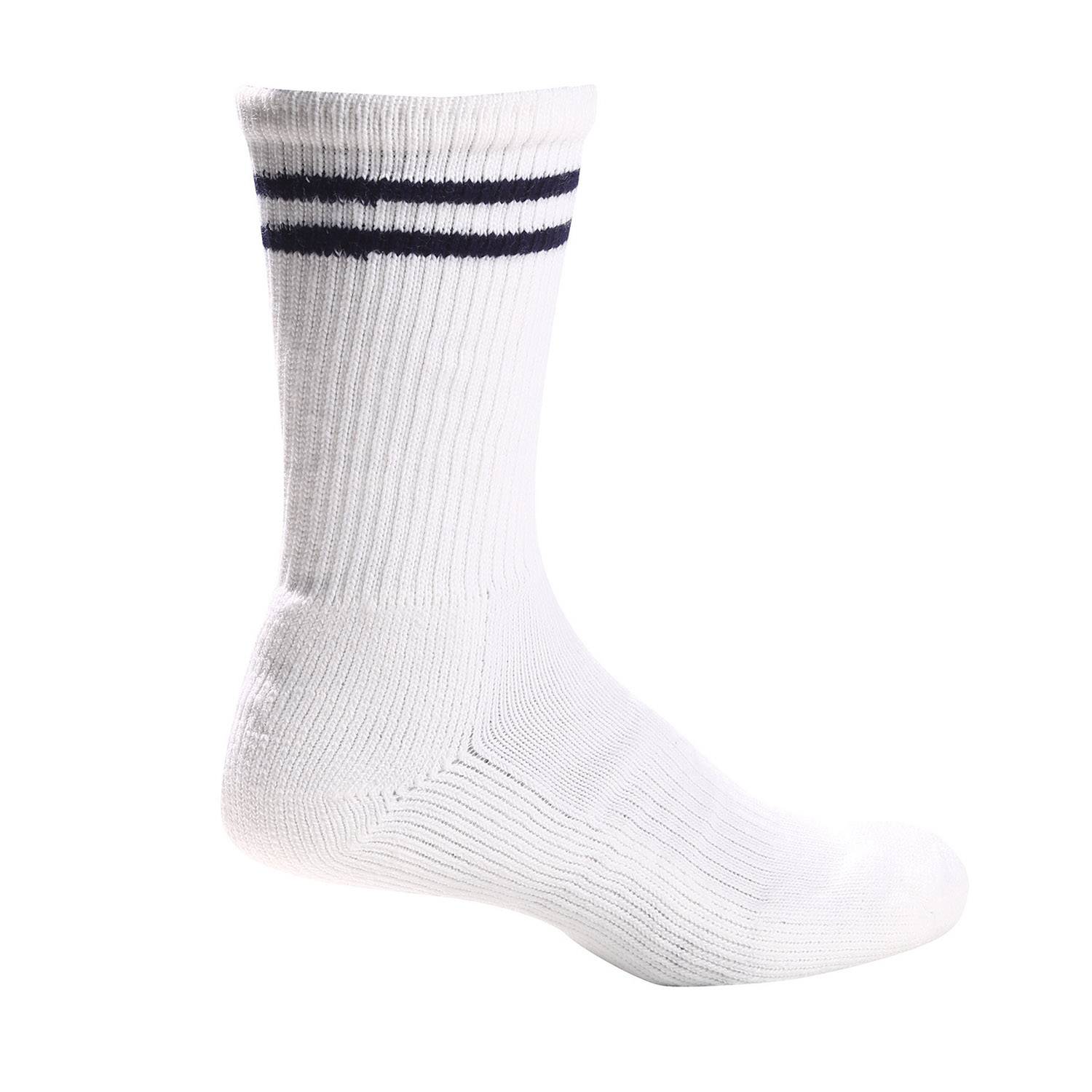 White Acrylic Crew Length Sock - XLarge