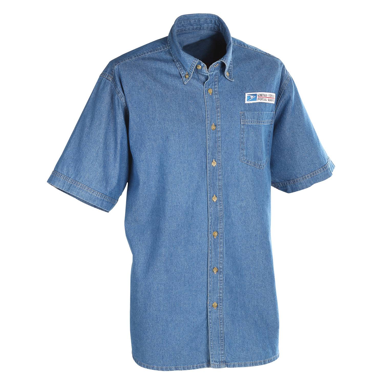 Postal Uniform Shirt Denim Short Sleeve for Mail Handlers...